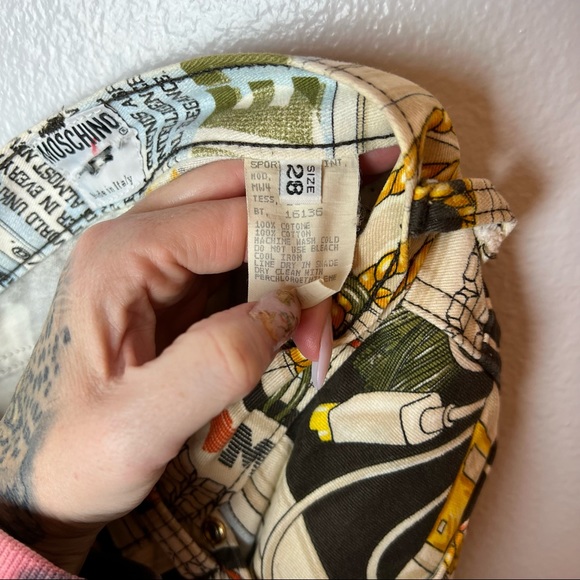 MOSCHINO Vintage 1995 “MoschiNET” Apple Computer High Waist Skinny Jeans size 28 - Picture 10 of 15